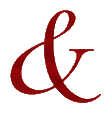 A red ampersand symbol.